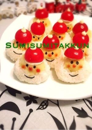クリスマス☆サンタのお寿司♡-レシピのメイン写真