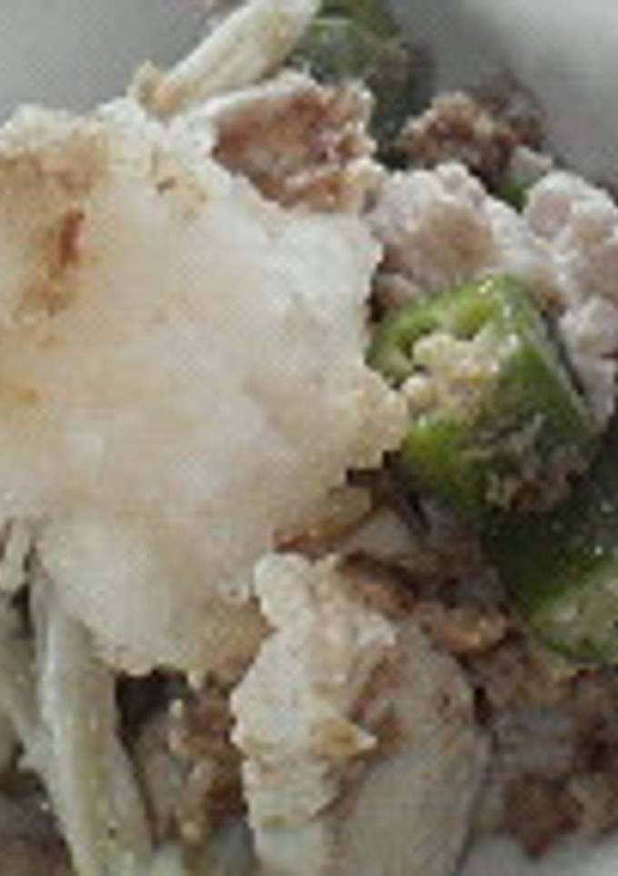 だしを取った後の鰹節で鶏とオクラの和え物-レシピのメイン写真