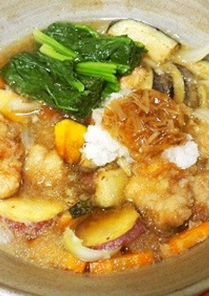鶏唐揚げの煮込み鍋-レシピのメイン写真