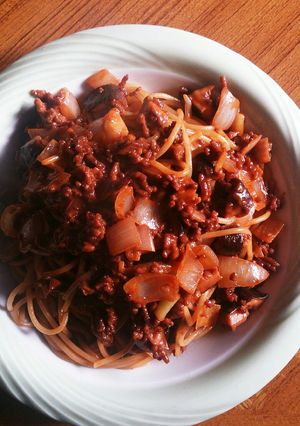生クリーム入りミートソーススパゲティ-レシピのメイン写真