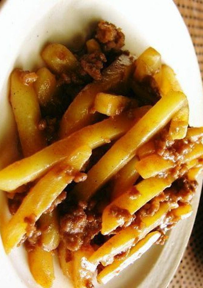 じゃがいもと挽肉のソース炒め-レシピのメイン写真