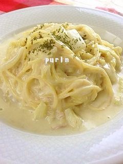 シーチキンと白菜の豆乳クリームパスタ-レシピのメイン写真