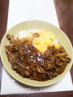 簡単きのこたっぷりオムハヤシ-レシピのメイン写真