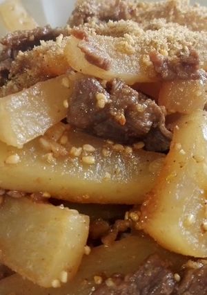 大根と牛薄切り肉のにんにく煮-レシピのメイン写真