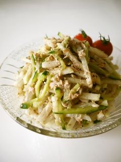 大根のツナときゅうりの梅肉ポン酢和え♪-レシピのメイン写真