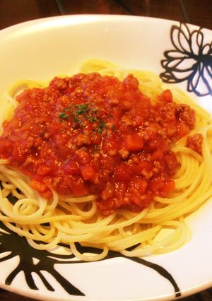 実家のミートソーススパゲティー-レシピのメイン写真