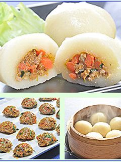 いも餅にキーマカレー詰めちゃった~♪-レシピのメイン写真