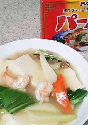 パーポーで簡単!豆腐の中華煮-レシピのメイン写真