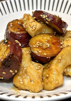 鶏肉とさつまいもの甘辛炒め-レシピのメイン写真