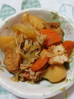 ◇豚しゃぶしゃぶ肉で肉じゃが◇-レシピのメイン写真