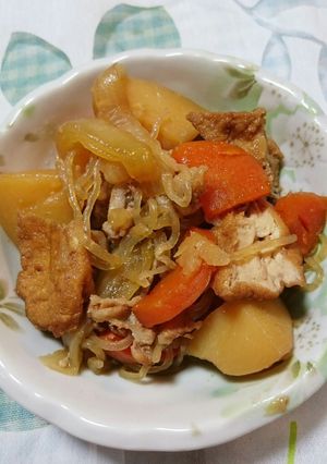 ◇豚しゃぶしゃぶ肉で肉じゃが◇-レシピのメイン写真