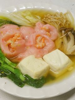 レンジでエビ餅鍋-レシピのメイン写真