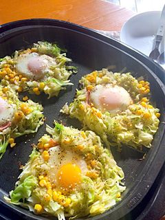 朝ごはんに♪キャベツの巣ごもり-レシピのメイン写真