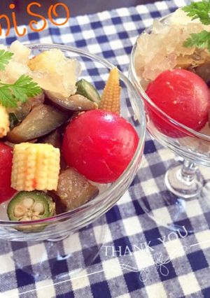 キラキラ野菜の味噌コンソメジュレ-レシピのメイン写真