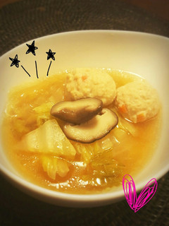 白菜のスープ♡お鍋の肉団子が余った時に♡-レシピのメイン写真
