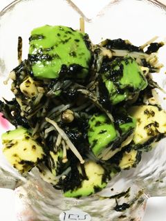 簡単おつまみ☆えのきとアボカドの海苔和え-レシピのメイン写真