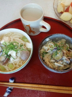 血管ダイエット食600(あさり麺・芋粥)-レシピのメイン写真