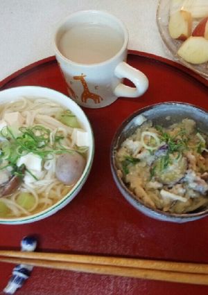 血管ダイエット食600(あさり麺・芋粥)-レシピのメイン写真