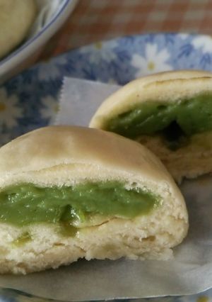 抹茶餡と抹茶キャラメル入り中華まん♪-レシピのメイン写真