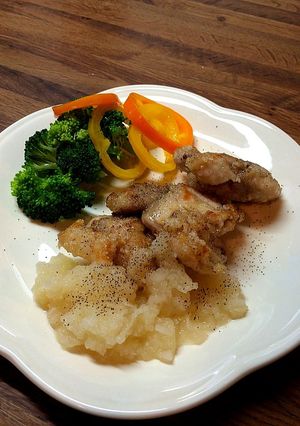 揚げ焼き鶏もも肉のみぞれ添え♪-レシピのメイン写真