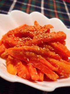 *にんじんの味噌きんぴら*-レシピのメイン写真