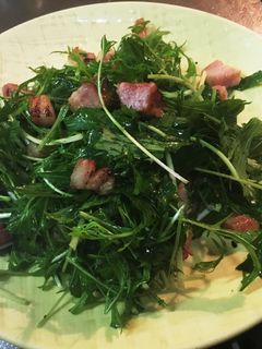 水菜とベーコンのサラダ-レシピのメイン写真