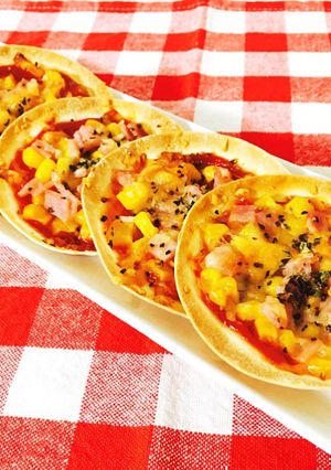 餃子の皮で♪おつまみピザ-レシピのメイン写真