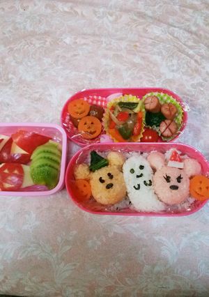 ハロウィン弁当★ミッキー&ミニー&おばけ-レシピのメイン写真