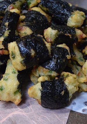 ストウブで揚げ物ふわふわ山芋の海苔巻揚げ-レシピのメイン写真