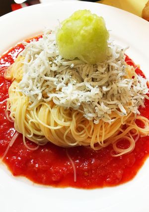 パーティ向け★しらすとトマトの冷製パスタ-レシピのメイン写真