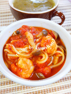 トマトたっぷりパスタ♪-レシピのメイン写真