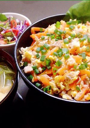 我が家のにんじんしりしりご飯♪-レシピのメイン写真