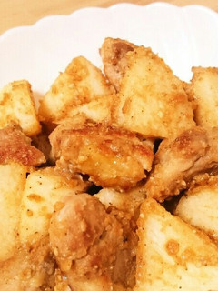 簡単おかず☆鶏と長芋の胡麻味噌炒め-レシピのメイン写真