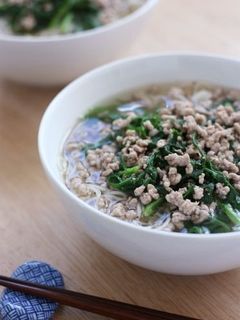 春菊たっぷりアジアンにゅうめん-レシピのメイン写真