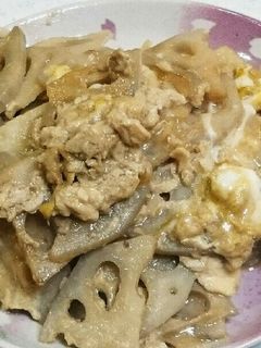 れんこんの甘辛卵とじ-レシピのメイン写真