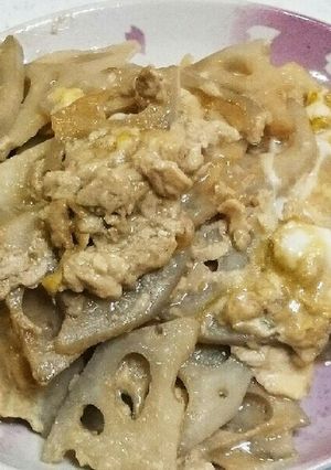 れんこんの甘辛卵とじ-レシピのメイン写真