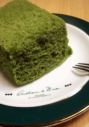 レンジで簡単/もっちり青汁ケーキ-レシピのメイン写真