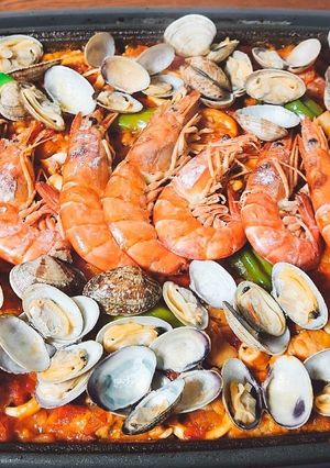 ホットプレートで簡単にできるパエリア-レシピのメイン写真