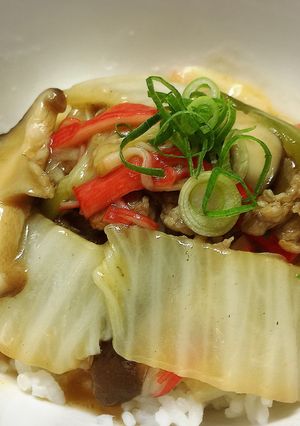 白菜と豚肉の中華あんかけ丼★-レシピのメイン写真