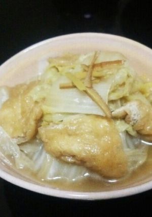 節約☆油揚げと白菜の千切り生姜煮浸し☆-レシピのメイン写真