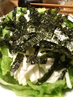 レタスと山芋のサラダ わさびドレッシング-レシピのメイン写真