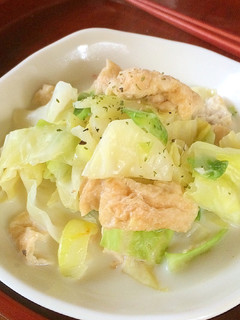 キャベツと油揚げの豆乳煮❁-レシピのメイン写真