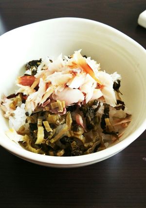 相性抜群！高菜とアジのねこまんま丼！-レシピのメイン写真
