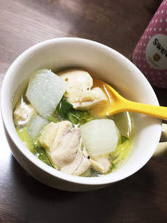 簡単♪かぶと鶏肉のぽかぽか塩スープ-レシピのメイン写真