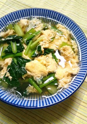 おひとりさま♪小松菜入りのかきたまうどん-レシピのメイン写真