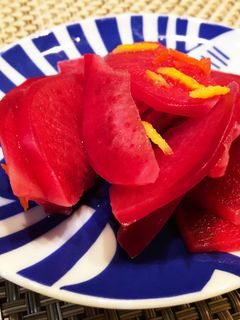 大根(紅くるり大根)の浅漬け、ゆず風味-レシピのメイン写真