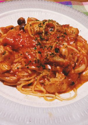 生クリーム不要！濃厚トマトクリームパスタ-レシピのメイン写真