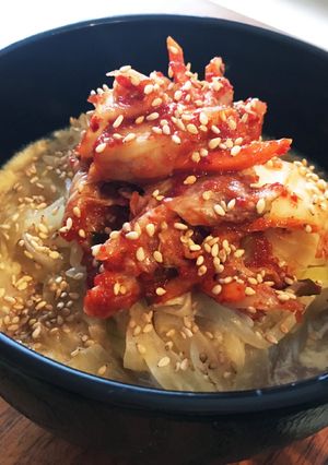 あったか豆乳キムチうどん-レシピのメイン写真