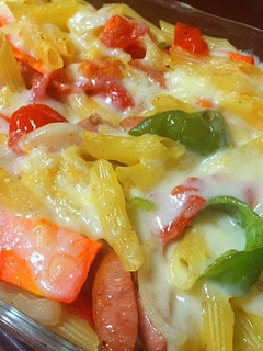 家の食材で☆焼き野菜とペンネのチーズ焼き-レシピのメイン写真