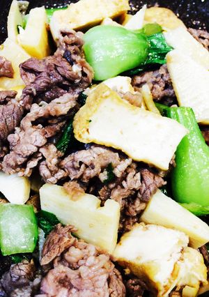 ご飯が進む♪牛肉と厚揚げの中華風炒め物-レシピのメイン写真